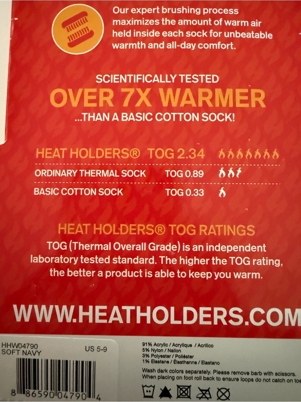 Heat Holders Original Thermal Socks‎ 2 Pair Womens 5-9 Mens 4-8 NWT - Picture 9 of 10